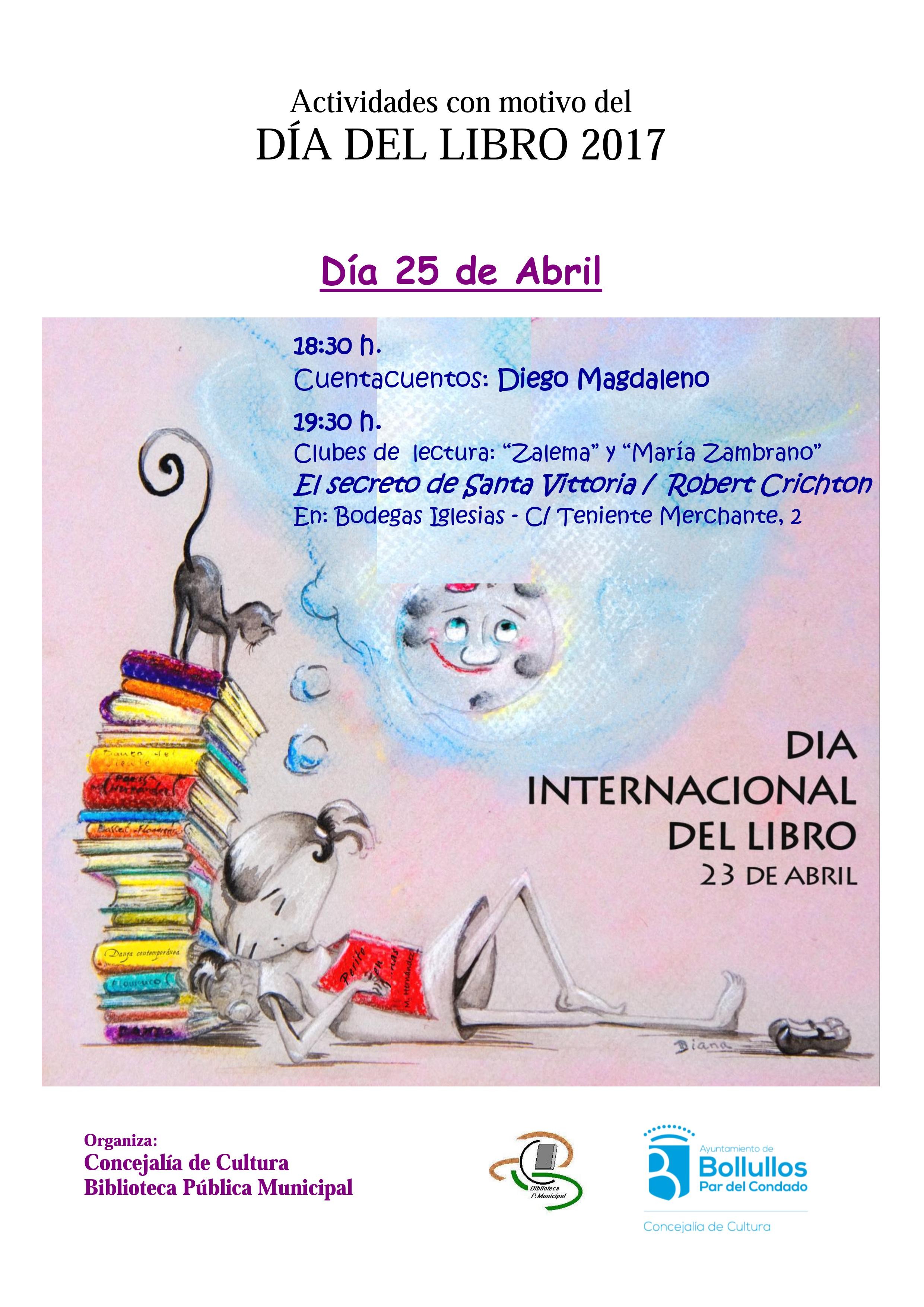 AGENDA CON MOTIVO DEL DÍA INTERNACIONAL DEL LIBRO