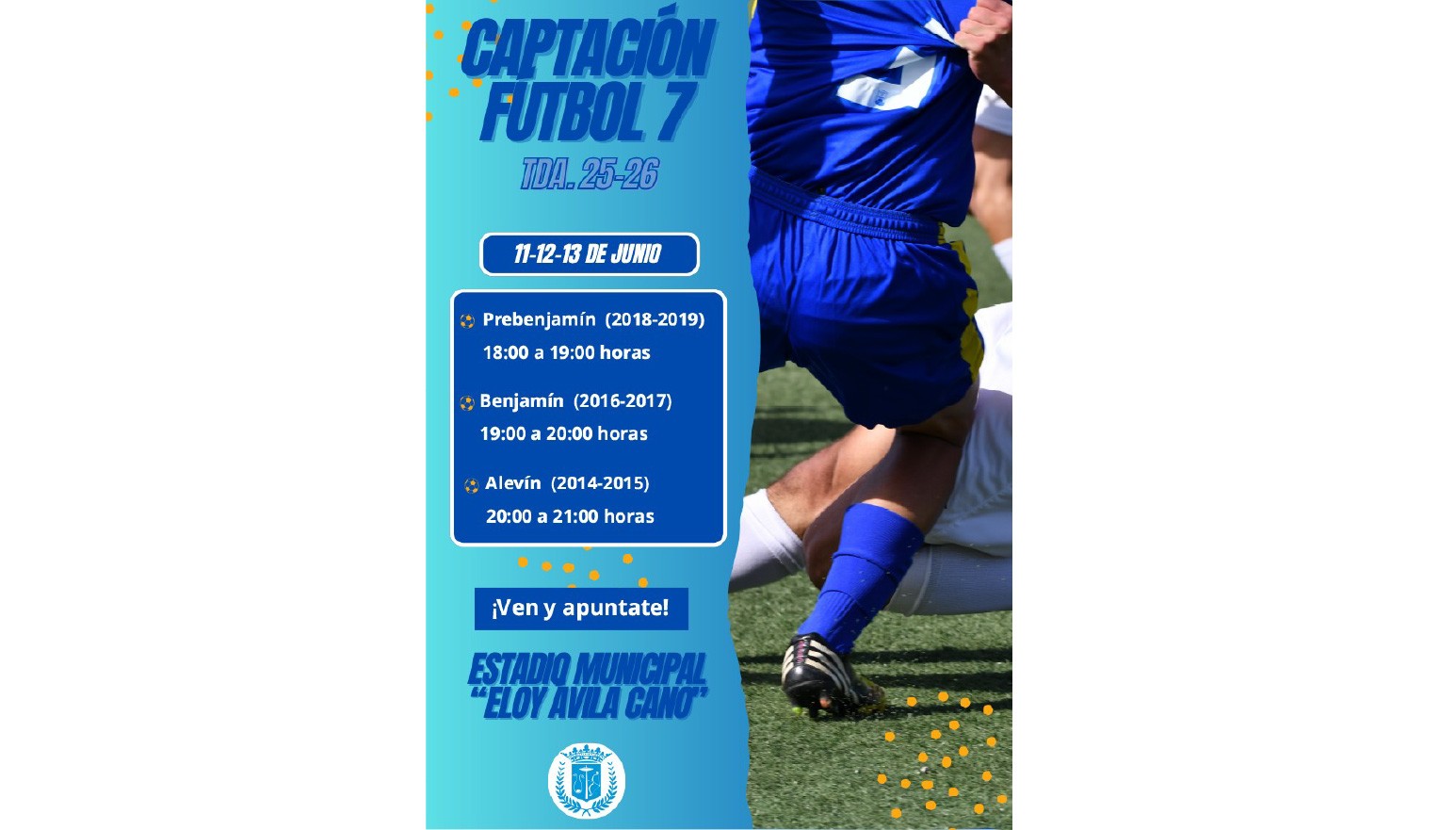 JORNADAS DE CAPTACIÓN PARA FÚTBOL 7 – TEMPORADA 2025/2026