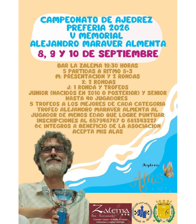 XXV TORNEO PREFERIA DE AJEDREZ - V MEMORIAL ALEJANDRO MARAVER ALMENTA