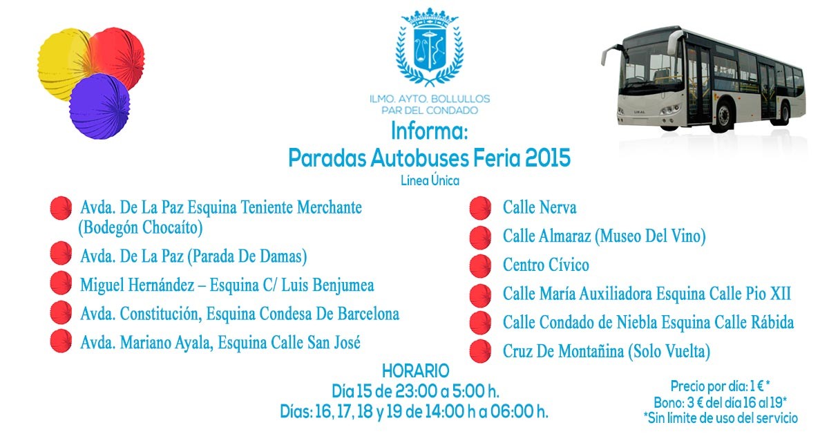Paradas Autobuses Feria 2015