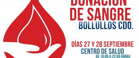 Nuevas fechas para DONACIÓN DE SANGRE EN BOLLULLOS