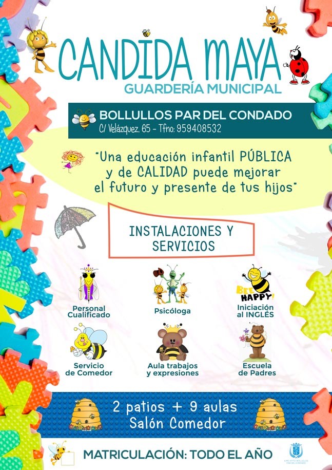 GUARDERÍA CANDIDA MAYA: INSCRIPCIONES DISPONIBLES