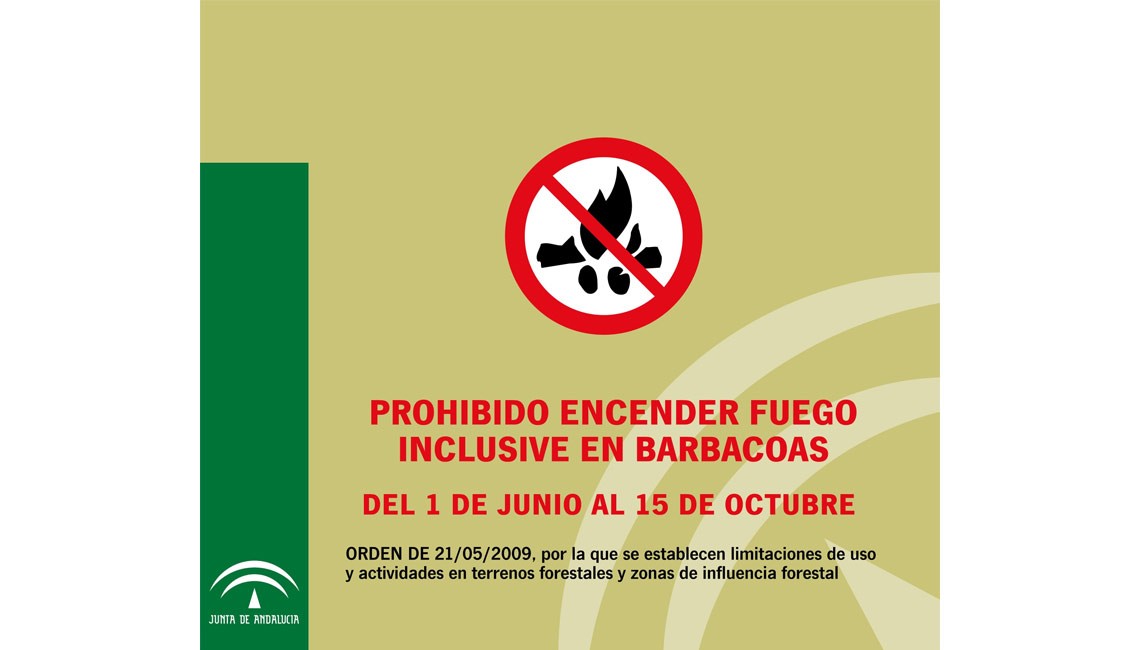 QUEDA PROHIBIDO ENCENDER FUEGO EN TODAS LAS ZONAS FORESTALES DE ANDALUCÍA