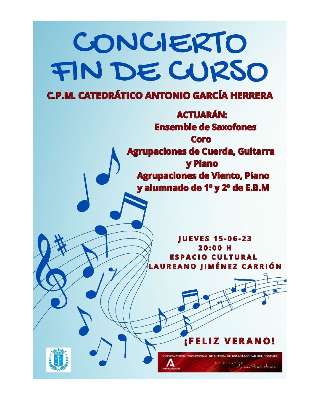 CONCIERTO FIN DE CURSO DEL CONSERVATORIO