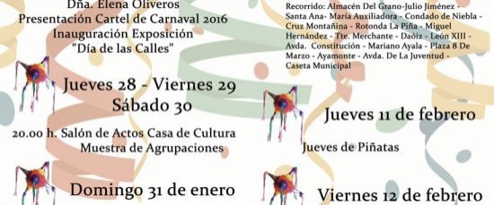 Programación Carnaval Bollullos 2016