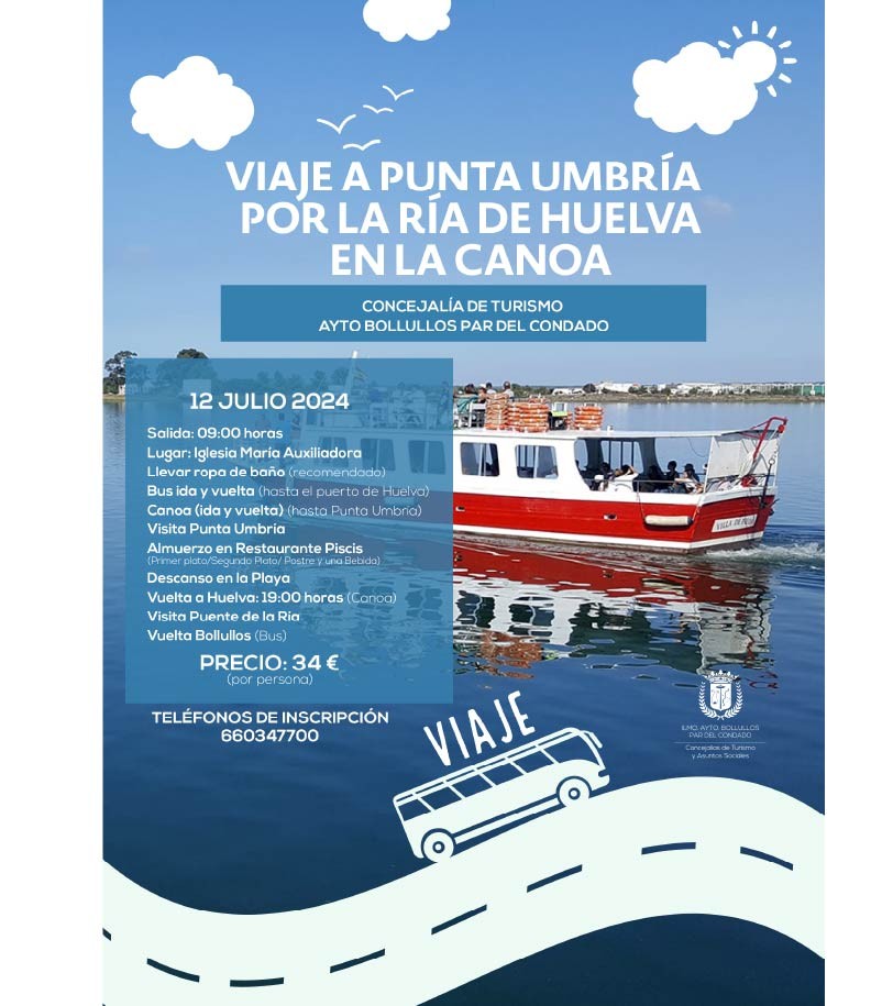 VIAJE A PUNTA UMBRÍA EN CANOA POR LA RÍA