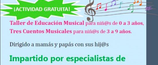 Taller gratuito de Educación Musical