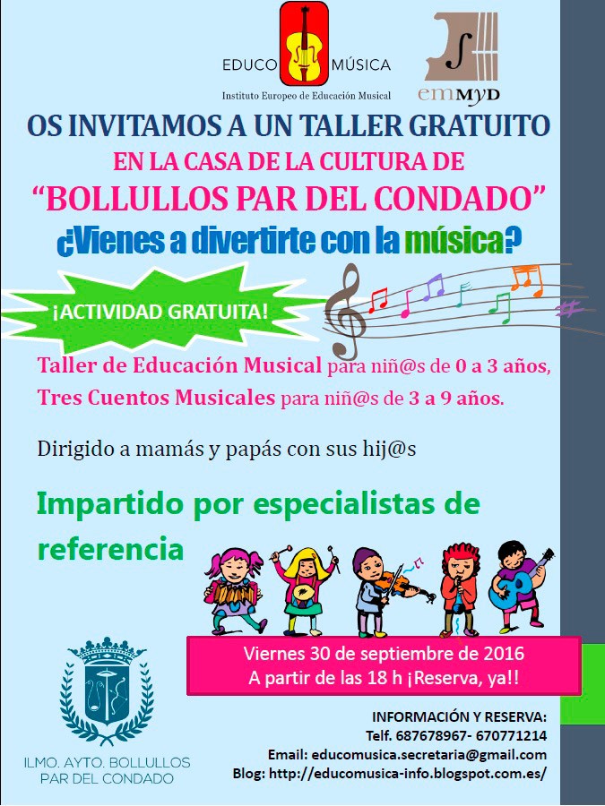Taller gratuito de Educación Musical