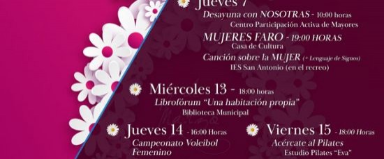 AMPLIO ABANICO DE ACTIVIDADES PARA CELEBRAR EL DÍA DE LA MUJER 2019