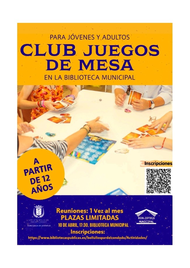 LA SEMANA DE LA JUVENTUD INCLUIRÁ UN CLUB DE JUEGOS DE MESA