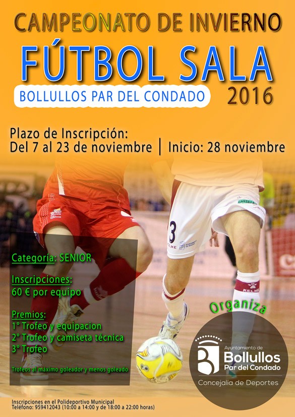 Bases CAMPEONATO DE FUTBOL-SALA INVIERNO 2016/2017