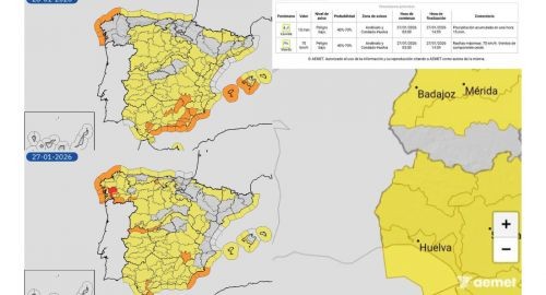 AVISO AMARILLO POR METEOROLOGÍA ADVERSA MARTES 27 Y MIÉRCOLES 28 2026
