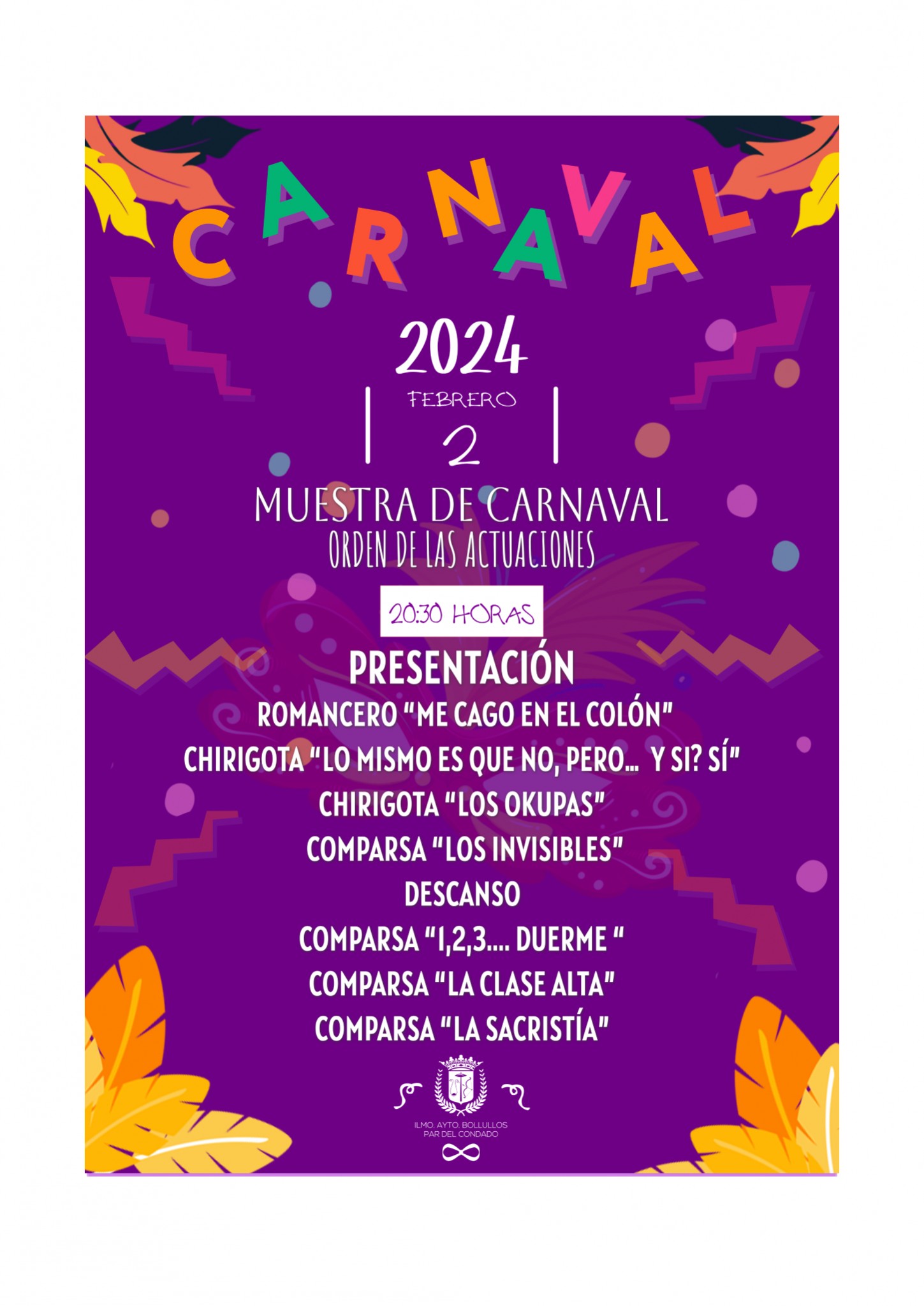 ÚLTIMO FIN DE SEMANA DE LA MUESTRA DEL CARNAVAL 2024