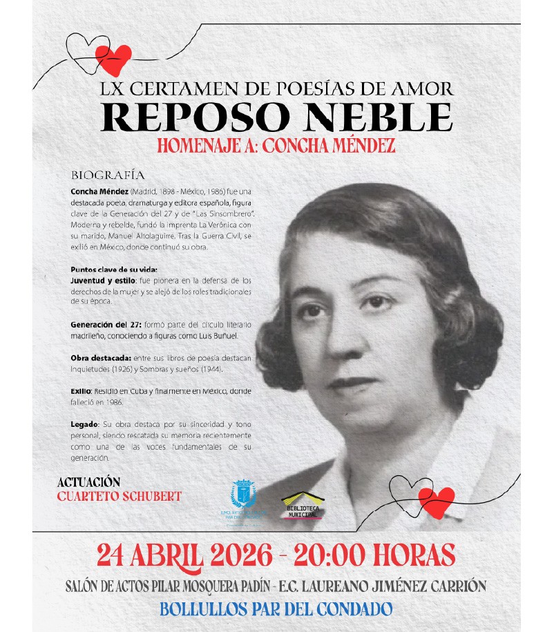 LX CERTAMEN DE POESÍAS DE AMOR “REPOSO NEBLE”