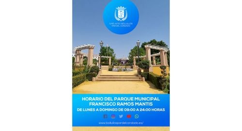 NUEVO HORARIO DEL PARQUE MUNICIPAL RAMOS MANTIS