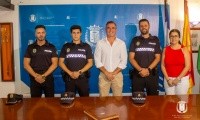 BIENVENIDA INSTITUCIONAL A LOS DOS NUEVOS FUNCIONARIOS EN PRÁCTICAS DE NUESTRA POLICÍA LOCAL
