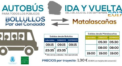 EL DÍA 1 DE JULIO COMIENZA EL SERVICIO DE AUTOBÚS PARA MATALASCAÑAS