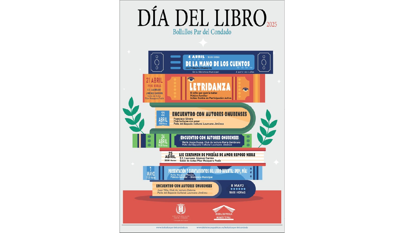 BOLLULLOS CELEBRA EL DÍA DEL LIBRO 2025 CON UNA PROGRAMACIÓN CULTURAL PARA TODOS LOS PÚBLICOS