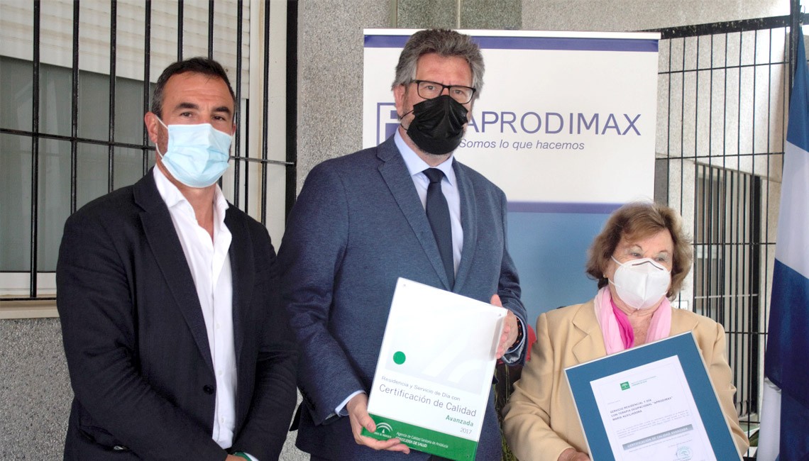 APRODIMAX RECIBE LA CERTIFICACIÓN DE CALIDAD DE LA AGENCIA SANITARIA DE ANDALUCÍA