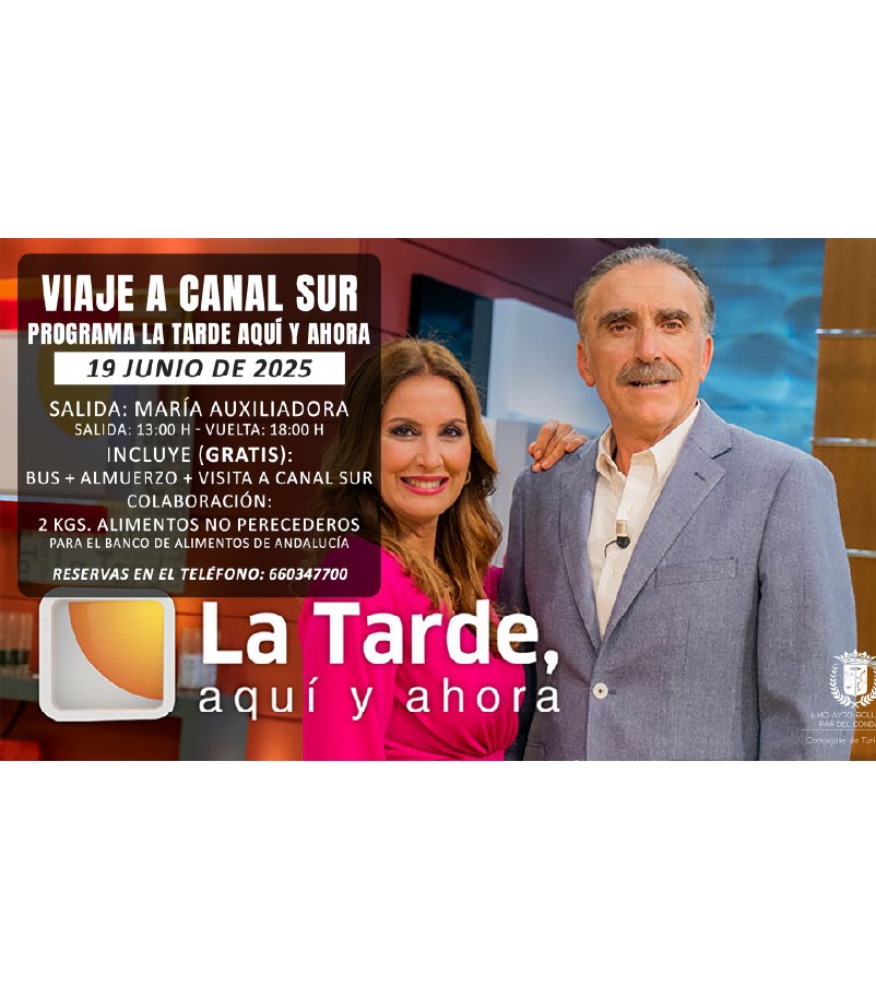 VIAJE AL PROGRAMA "LA TARDE, AQUÍ Y AHORA" DE CANAL SUR JUNIO 2025