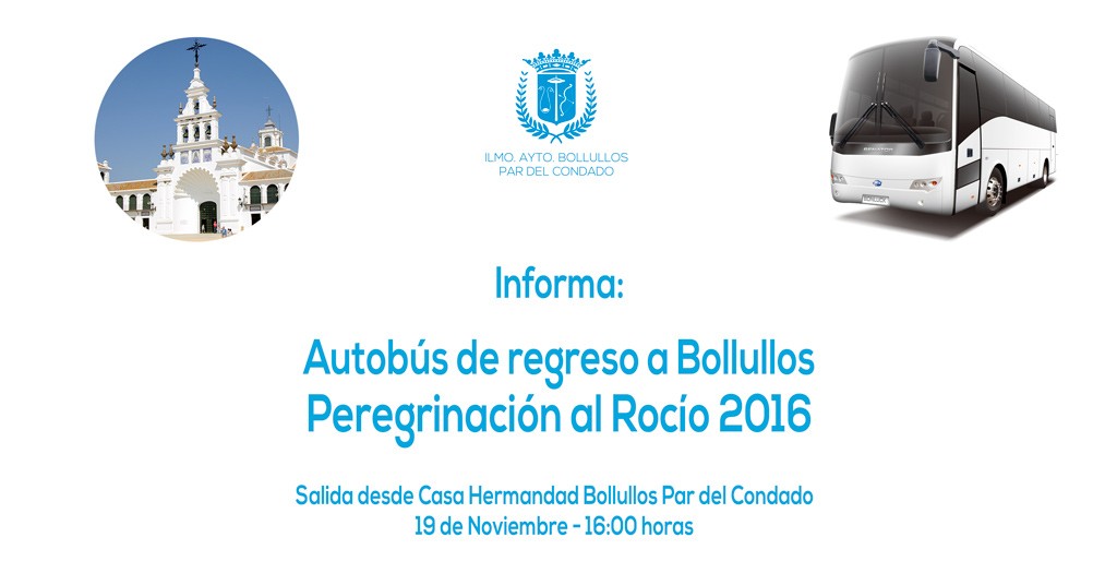 AUTOBÚS DE REGRESO A BOLLULLOS PEREGRINACIÓN AL ROCÍO 2016