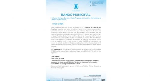 BANDO MUNICIPAL – ELECCIÓN JUEZ DE PAZ SUSTITUTO 2025