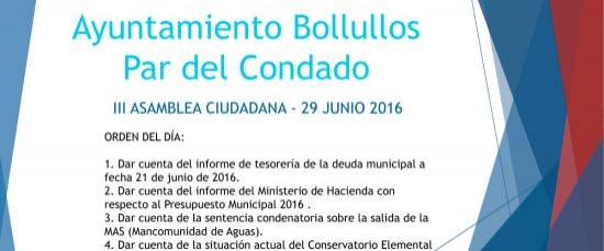 III ASAMBLEA CIUDADANA - Un año de Gobierno