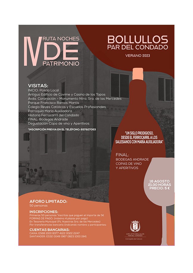 IV RUTA NOCHES DE PATRIMONIO “UN SIGLO PRODIGIOSO”