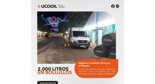 BOLLULLOS RECICLA 2.000 LITROS DE ACEITE USADO DURANTE LA FERIA