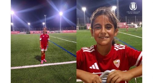 TERESA CÁRDENAS JUGADORA DE LAS ESCUELAS DEPORTIVAS CONVOCADA A UN ENTRENAMIENTO CON EL SEVILLA FC
