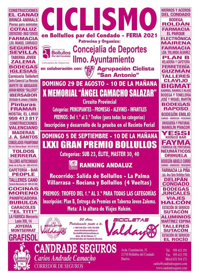 CICLISMO PROVINCIAL X MEMORIAL CAMACHO SALAZAR