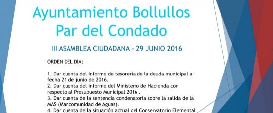 III ASAMBLEA CIUDADANA - Un año de Gobierno