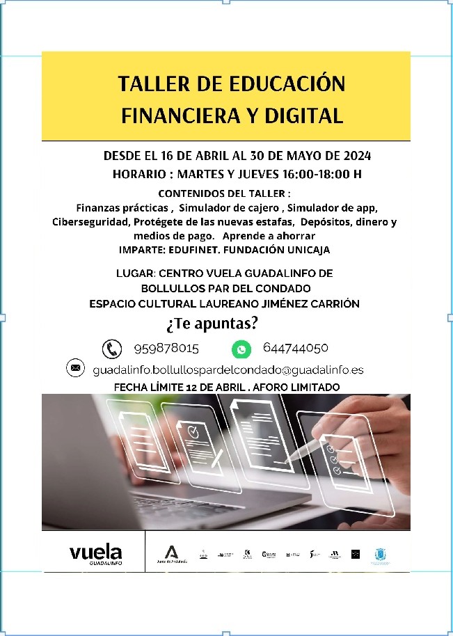TALLER DE EDUCACIÓN FINANCIERA Y DIGITAL EN GUADALINFO