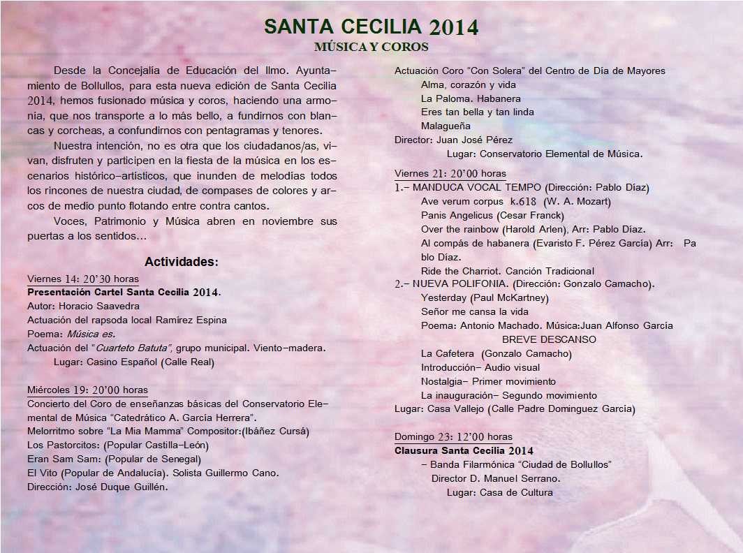 LA CONCEJALÍA DE EDUCACIÓN PRESENTA EN LA NOCHE DE HOY EL CARTEL ANUNCIADOR DE LAS ACTIVIDADES CON M