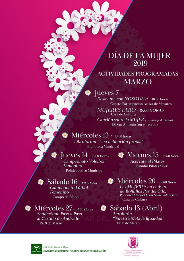 AMPLIO ABANICO DE ACTIVIDADES PARA CELEBRAR EL DÍA DE LA MUJER 2019