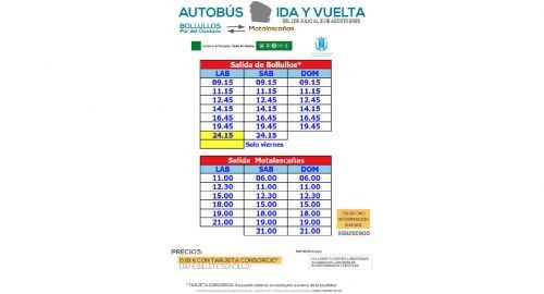 AUTOBÚS BOLLULLOS-MATALASCAÑAS VERANO 2025