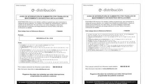 AVISO DE INTERRUPCIÓN DEL SUMINISTRO ELÉCTRICO EL 8 DE MARZO DE 2026