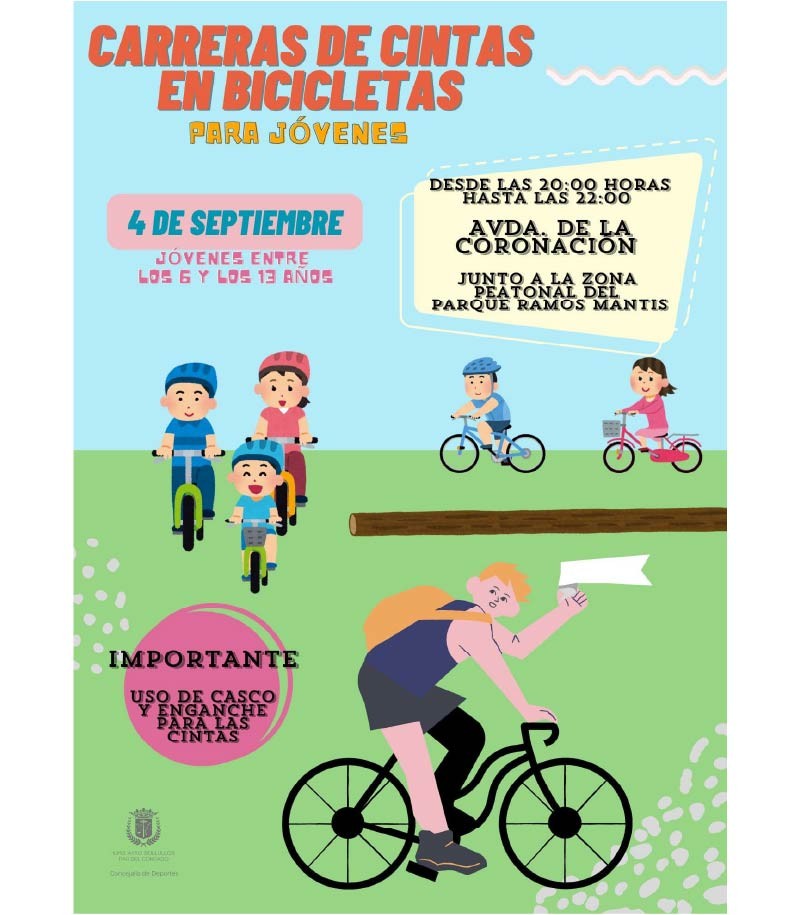 CARRERAS DE CINTAS EN BICICLETAS PARA JÓVENES