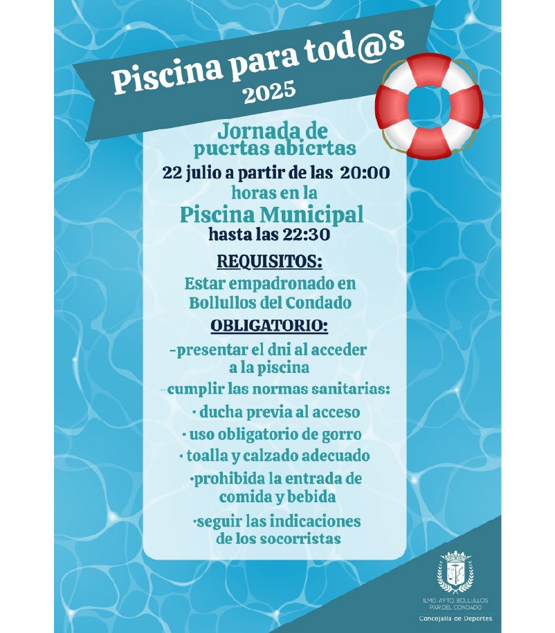 DÍA DE PUERTAS ABIERTAS EN LA PISCINA MUNICIPAL - Verano 2025