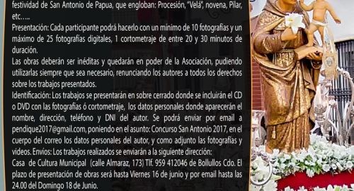 CONCURSO FOTOGRÁFICO Y CORTOS “SAN ANTONIO DE PADUA”