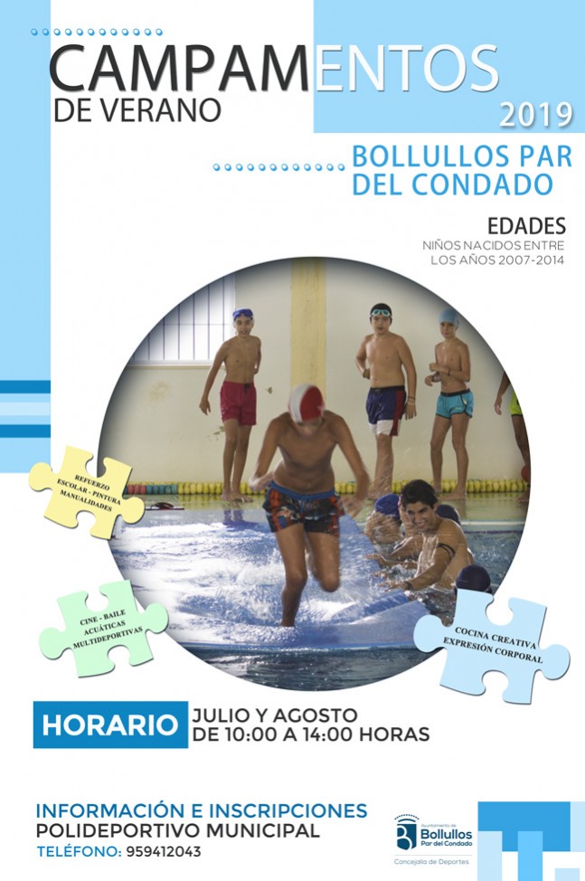 SE ABRE EL PLAZO DE INSCRIPCIÓN PARA LOS CAMPAMENTOS DE VERANO MUNICIPALES 2019