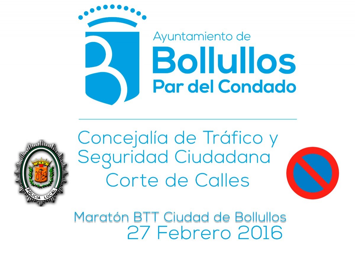 Prohibiciones y restricciones de aparcamientos con motivo de la IX MARATÓN BTT - Sábado 27 febrero 2
