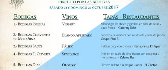 INFORMACIÓN SOBRE LA RUTA POR LAS BODEGAS – TAPAS