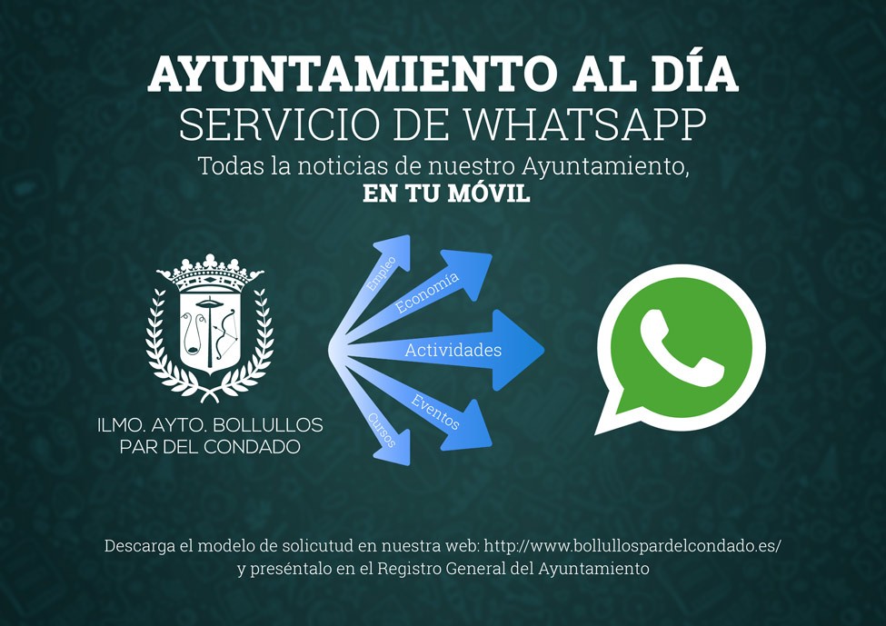 AHORA TODAS LAS NOTICIAS DEL AYUNTAMIENTO POR WHATSAPP