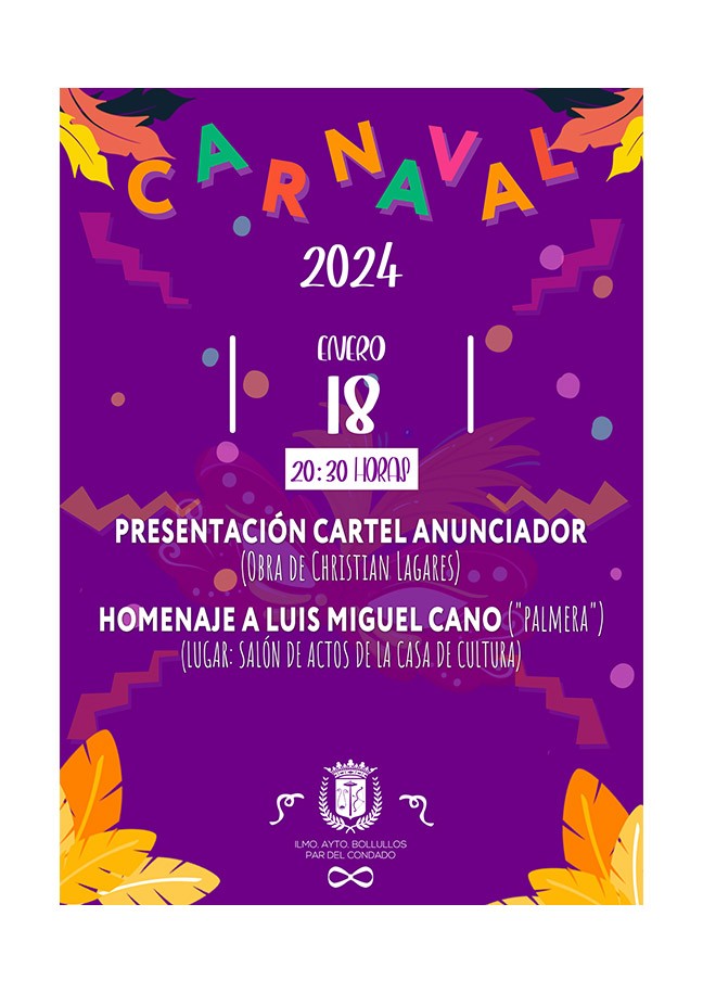 PRESENTACIÓN CARTEL CARNAVAL 2024