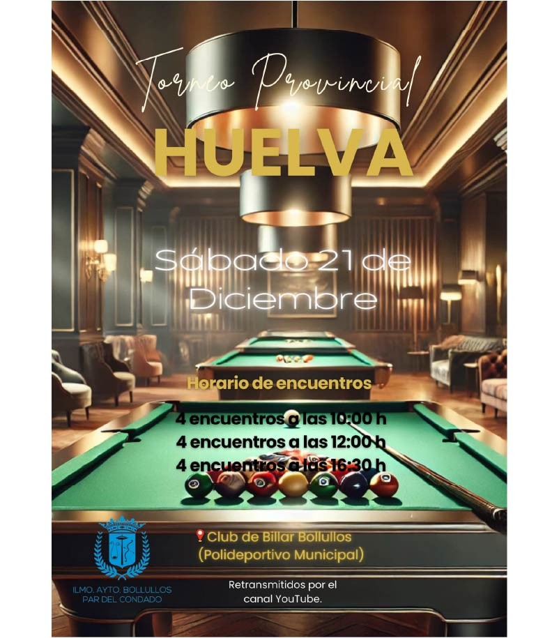 TORNEO PROVINCIAL DE BILLAR DICIEMBRE 2024