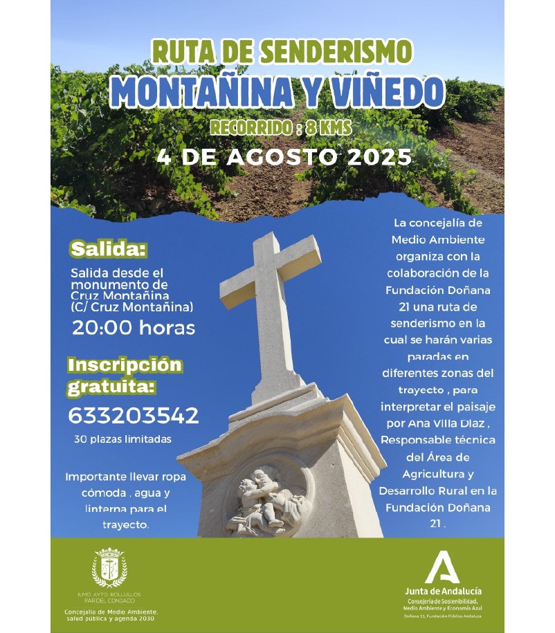 RUTA DE SENDERISMO: MONTAÑINA Y VIÑEDO - AGOSTO 2025