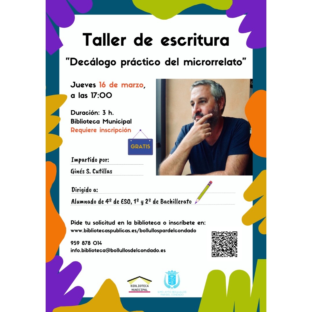 TALLER DE ESCRITURA "DECÁLOGO PRÁCTICO DEL MICRORRELATO"