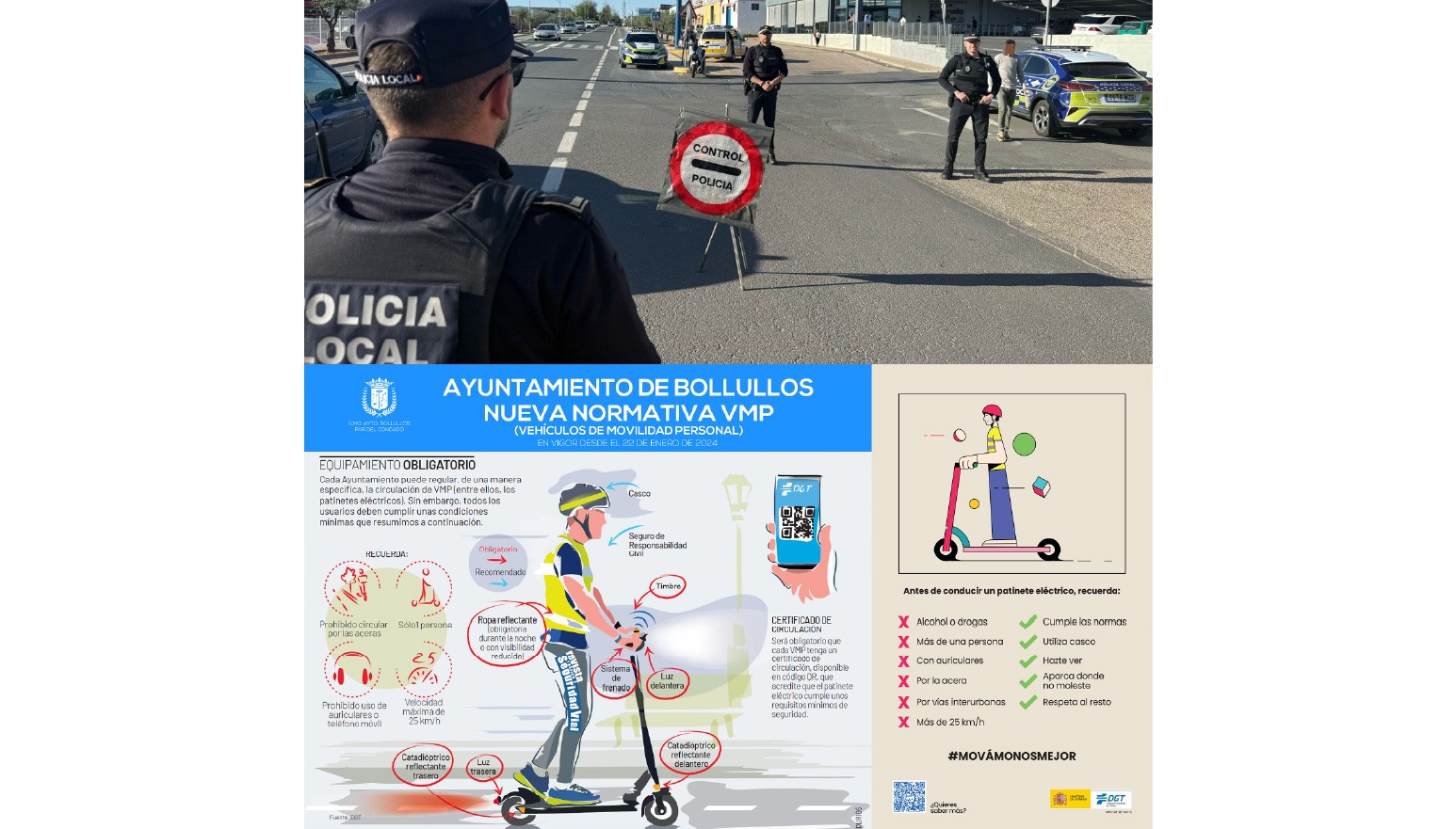 CAMPAÑA DE SEGURIDAD SOBRE EL BUEN USO DEL PATINETE ELÉCTRICO
