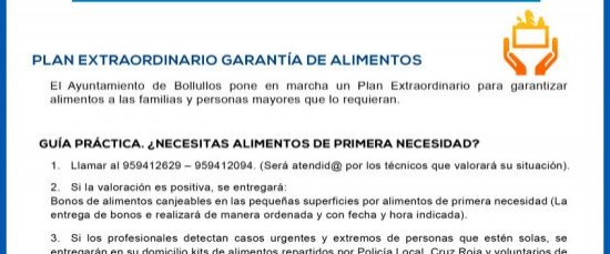 PLAN EXTRAORDINARIO DE GARANTÍA ALIMENTARIA